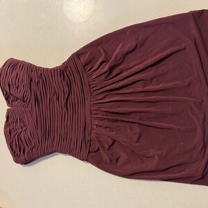 Red Strapless Sweetheart Sheath Dress